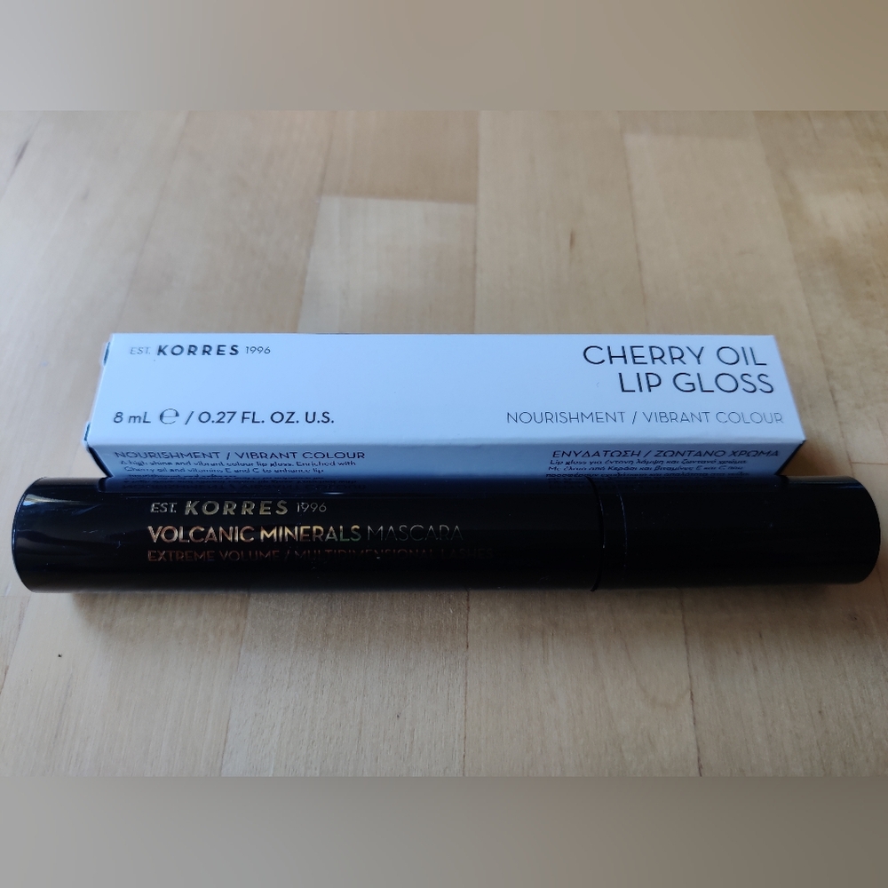 Korres Mascara and Cherry Oil Lip Gloss